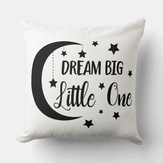 Dream big little one-baby giften kussen (Voorkant)
