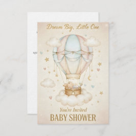 Dream Big, Little One – Baby Shower  Kaart