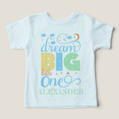 Dream Big Little One Blue Baby Boy Eerste Verjaard (Design voorkant)