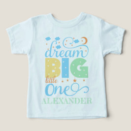 Dream Big Little One Blue Baby Boy Eerste Verjaard