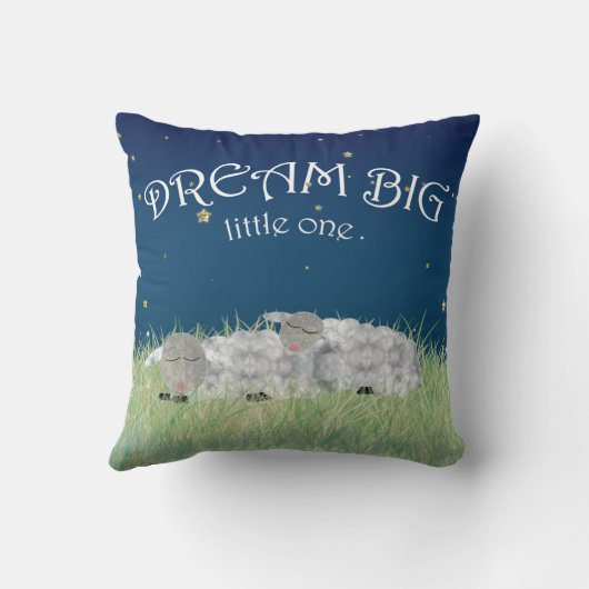 Dream Big Little One Cute Nursery Art Kussen (Achterkant)