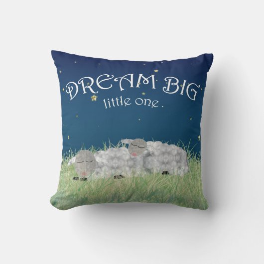 Dream Big Little One Cute Nursery Art Kussen (Voorkant)