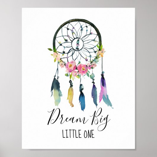 Dream Big Little One Dreamweaver Baby Nursery Poster (Voorkant)