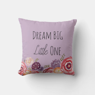 Dream Big Little One Flower Paars Sierkussen