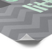 Dream Big Little One - Grey and Green Elephants Poster (Hoek)