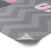 Dream Big Little One - Grey and Pink Elephants Poster (Hoek)