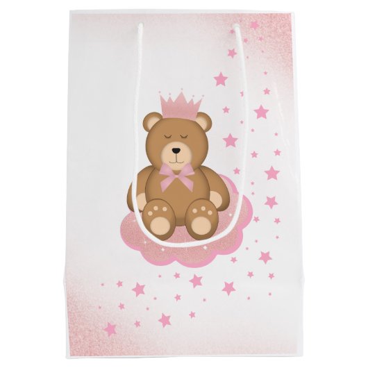 Dream Big Little One Heart Sleepy Beer Birthday Medium Cadeauzakje (Achterkant)