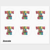 Dream Big Little One, inspirerend quotes Ronde Sticker (Vel)