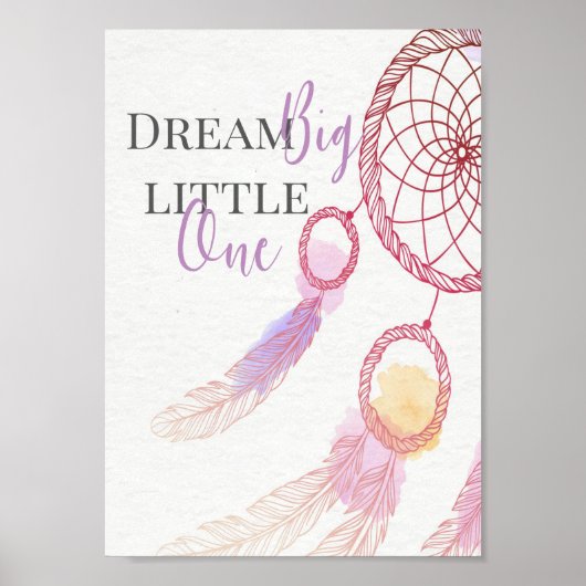 "Dream Big Little One" Kinder Room Poster (Voorkant)