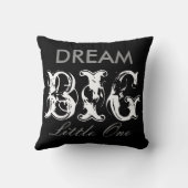 Dream Big Little One Kussen (met koe print terug) (Achterkant)