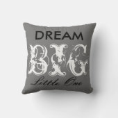 Dream Big Little One Kussen (met koe print terug) (Achterkant)