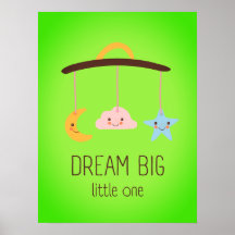 Dream Big Little One Nursery Wall Art