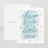 Dream Big Little One Pastel Stars Briefkaart (Voorkant / Achterkant)