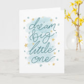 Dream Big Little One Pastel Stars Kaart (Gele Bloem)