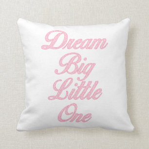 Dream Big Little One Pink Giraffe Nursery Pillow Kussen