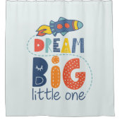 Dream Big Little One Rocket Douchegordijn (Voorkant)