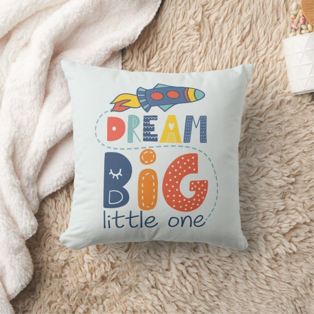 Dream Big Little One Rocket Kussen (Deken)