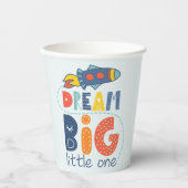 Dream Big Little One Rocket Papieren Bekers (Voorkant)
