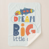 Dream Big Little One Rocket Sherpa Deken (Voorkant)