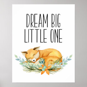 Dream Big Little One, Slapende Fox Print