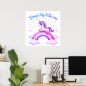 Dream Big Little One Unicorn Magic Poster (Thuiskantoor)