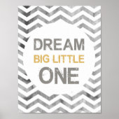 Dream big little, Safari, Boy's room poster (Voorkant)