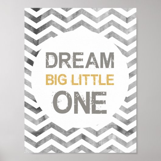 Dream big little, Safari, Boy's room poster (Voorkant)