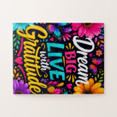 Dream Big Live with Gratitude-Butterfly Inspiratio Legpuzzel (Horizontaal)
