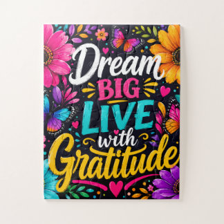 Dream Big Live with Gratitude-Butterfly Inspiratio Legpuzzel