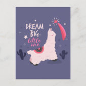 Dream Big Llama Briefkaart (Voorkant)