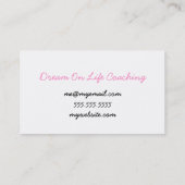 Dream Big met hart Visitekaartje (Achterkant)