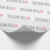 Dream Big met Heart Wrapping Paper Cadeaupapier (Hoek)