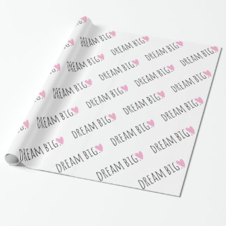 Dream Big met Heart Wrapping Paper Cadeaupapier