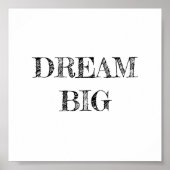 Dream Big Minimalist Poster (Voorkant)