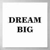 Dream Big Minimalist Poster (Voorkant)