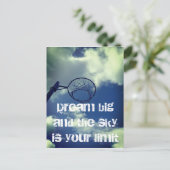 Dream Big Motivatie Netball Quote Briefkaart (Staand voorkant)