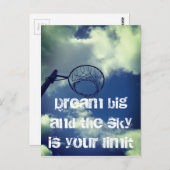 Dream Big Motivatie Netball Quote Briefkaart (Voorkant / Achterkant)