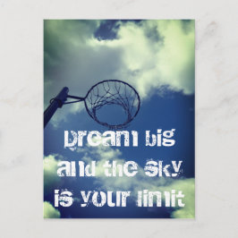 Dream Big Motivatie Netball Quote Briefkaart