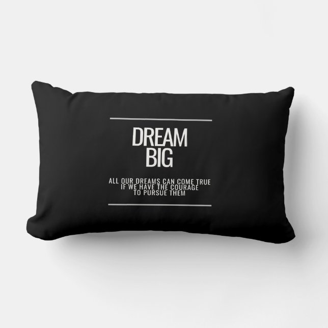 Dream Big Motivatie Sierkussen Kussen (Voorkant)