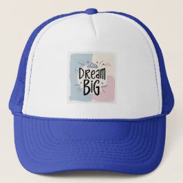 Dream Big - Motivatie typografisch ontwerp Trucker Pet