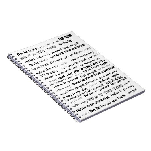 Dream Big Motivatie Typography Notebook Notitieboek (Rechterzijde)