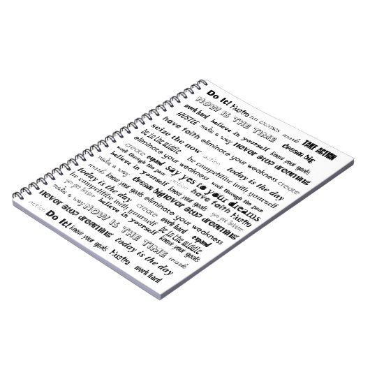 Dream Big Motivatie Typography Notebook Notitieboek (Linkerzijde)