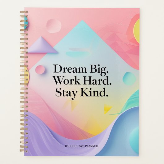 Dream Big Motivational Notebook – Inspirational Qu Planner (Voorkant)