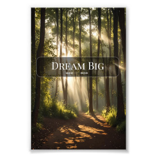 Dream Big - Motivational Wall Art Print Foto Afdruk