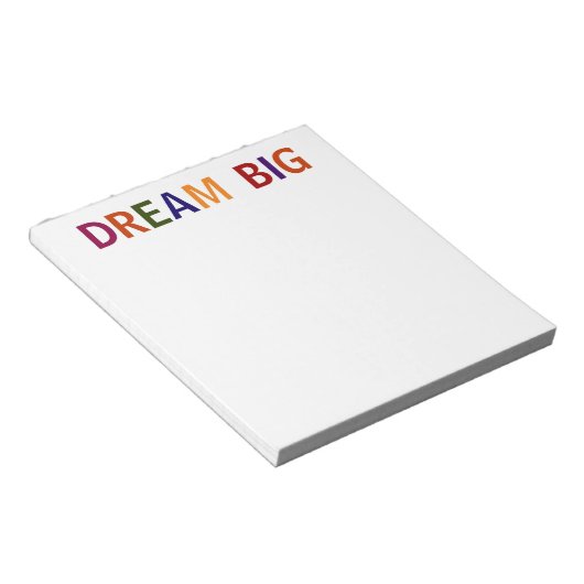 Dream Big Multicolored Notitieblok (Schuin)