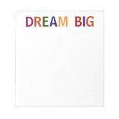 Dream Big Multicolored Notitieblok (Voorkant)