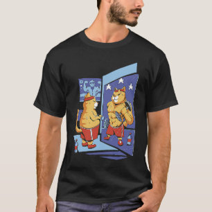 Dream Big New Year's Fitness Cat Gym Cat T-shirt