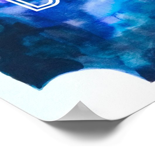 Dream Big - Night Sky, ruimtevaartkunst Waterverf Poster (Hoek)