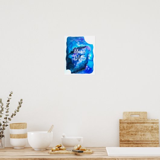 Dream Big - Night Sky, ruimtevaartkunst Waterverf Poster (Keuken)