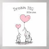 Dream Big Nursery Wall Art Poster (Voorkant)
